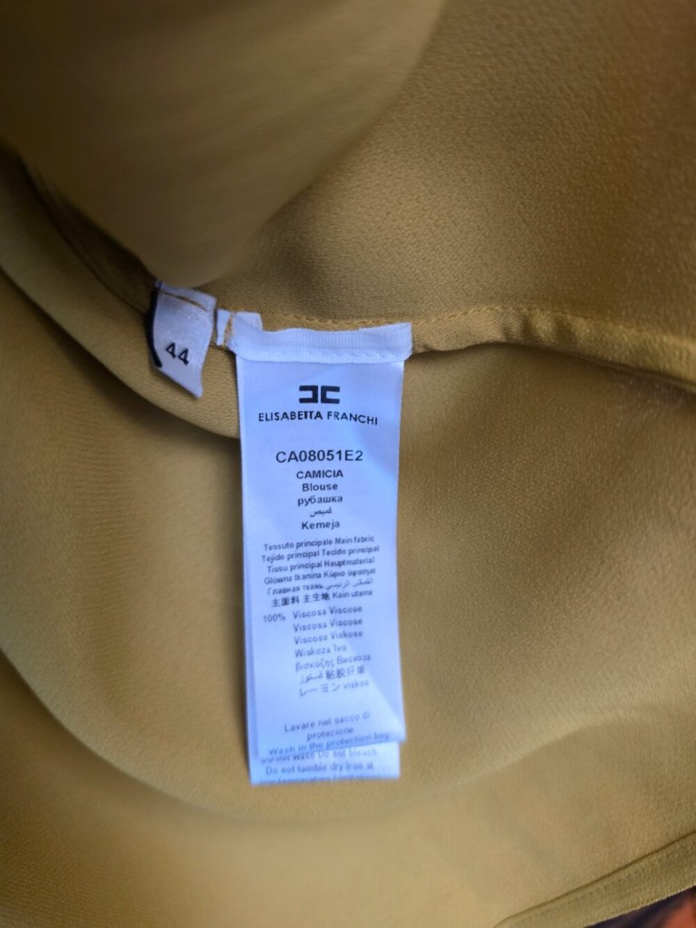 Elisabetta Franchi logo-charm georgette blouse - Picture 8 of 8